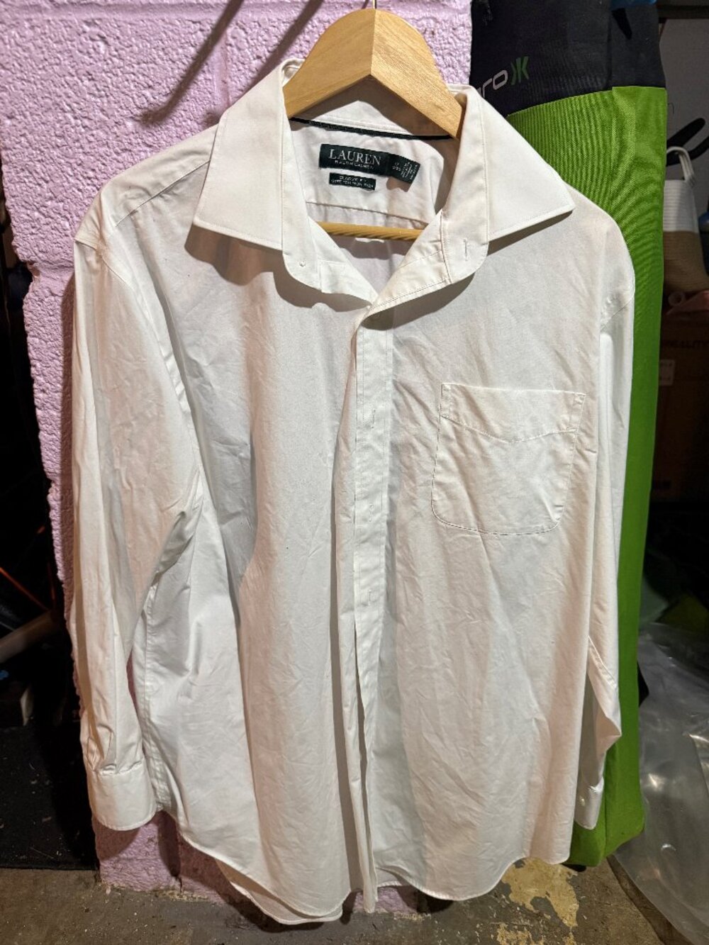 Ralph Lauren Classic Fit Stretch Non Iron Dress Shirt (white)